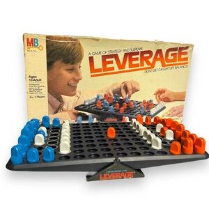 Vintage 1983 Leverage Board Game Milton Bradley Classic Family Night Memory Lane